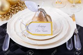 There are many dinner party table settings ideas but we have selected some unique for you. Happy New Year Black Gold And White Dinner Party Table Place Setting Stock Photo Picture And Royalty Free Image Image 50601782