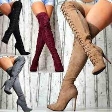 Check spelling or type a new query. Buy Autumn And Winter High Heel Long Boots Solid Color Suede Bandage Pointed High Boots Knee High Boots At Affordable Prices Free Shipping Real Reviews With Photos Joom