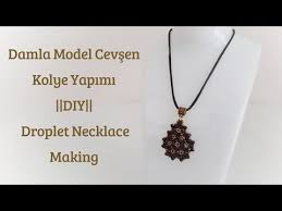 Cevsen Kolye Yapimi Damla Model Diy Droplet Necklace Making Youtube Necklace Diy Necklace Jewelry Quotes