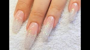 However, not everyone wants to rock super long talons. Acrylic Nails Nude Acrylic Rainbow Glitter Fade Nail Design Youtube
