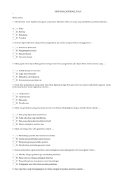 Lelaki sejati itu adalah dia yang mau bertanggung jawab pada segala resiko yang telah ditimbulkannya. Latihan 60 Soal Metodologi Penelitian