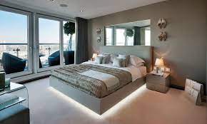 These platform beds also accommodate any mattress type, be it a standard queen size mattress or a memory foam mattress. Bed With Led Lights Behind Novocom Top