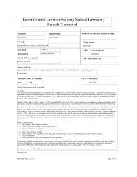 Records Transmittal List