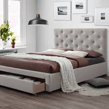 Vic Furniture Kingston Oat White Queen Bed With Storage Temple Webster