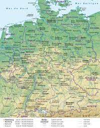Allemagne carte avec ses capitaux, les villes, les routes, les aéroports, les rivières. Fichier Allemagne Carte Generale Png Wikipedia