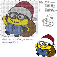 christmas minion free cross stitch pattern free cross