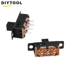 Three position slide switch is to turn the circuit on or off by toggle the handle of the switch, so as to achieve the purpose of switching the circuit. 10pcs Lot Micro Slide Switch 6pin 3 Position 1p2t On Off Toggle Switch Handle High 6mm Ss 23d32g6 Switches Aliexpress