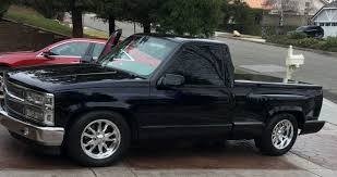 Black Beauty 1996 Silverado Step Side Short Bed Custom Chevy Trucks Chevy Pickup Trucks Chevy Trucks
