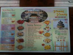 yummy yummy chinese restaurant menu