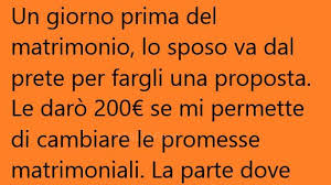 Auguri anniversario matrimonio al marito. Il Prete E I 200 Euro Barzelletta