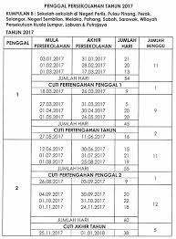 30 & 31 may 2017 (dalam cuti pertengahan penggal tahun 2017) perayaan hari gawai dayak: Takwim Kalendar Cuti Penggal Sekolah 2017