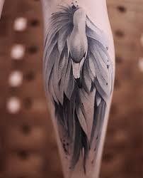 Black And White Swan Tattoo 