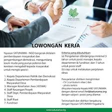 Syarat, pembuatan, dan perpanjangan skck online untuk lamar kerja (skck online). Lowongan Kerja Ngo Di Yogyakarta 2020