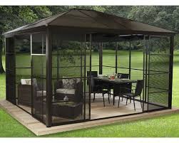 Pavillon Sojag Castel 12x14 Mit Moskitonetz 410 X 345 Cm Bronze Bei Hornbach Kaufen In 2020 Pavillon Dach Pergola Pavillon Terrassen Gartenlaube