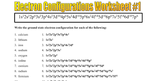 What two elements are exceptions to the way we normally write electron. Electron Configurations Worksheet 1 Key Doc Google Drive