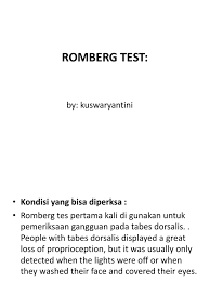 Image result for Romberg Test