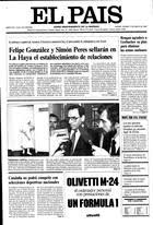 «las fuerzas armadas asumen el poder; Portadas De El Pais Ano 1986