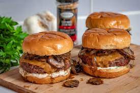 In my youth, i learned how to make hamburgers from a celebrity chef who insisted that you needed breadcrumbs, egg and seasonings for a truly great burger. Wagyu Burgers W Onions Garlic And Mushrooms Recipe Wagyu Beef Burger Wagyu Burger Recipe Wagyu Burgers