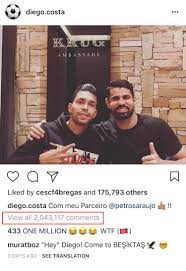 Diego costa's future remains unclear, with the chelsea striker being urged to join besiktas by supporters of the turkish club. There Are Over 2 Million Comments On Diego Costa S Latest Instagram Post Most Of Them From Besiktas Fans Asking Him To Joi B R Football Scoopnest