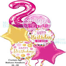 Order & send birthday balloons online to friends and family's home. My Custom Balloons Age Birthday Balloon Bouquet Delivery