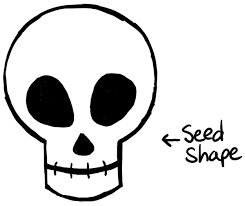 Then, draw two more circles (smaller ones) to illustrate the holes near the eyes. How To Draw Silly Cartoon Skulls For Halloween Easy Tutorial For Kids How To Draw Step By Step Drawing Tutorials