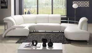 Honbay faux leather sectional sofa couch, convertible sectional sofa l shaped couch with faux leather for small space, black 4.2 out of 5 stars 1,130 $399.99 $ 399. Modern White Wrap Around Design Leather Sectional Sofa Tos Lf 401 Sectional Sofas Living Room Modern Furniture Living Room Modern Sofa Sectional