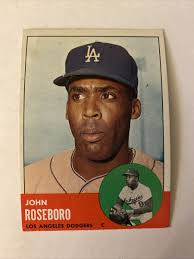 1963 Topps Baseball John Roseboro Los Angeles Dodgers Card #487