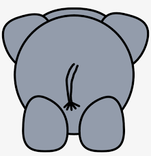 See elephant head stock video clips. Clipart Elephant Head Cartoon Elephant From Behind Free Transparent Png Download Pngkey