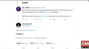 Bitcoin rallied almost 5% practically instantly, after elon musk posted a 'promising' tweet about the cryptocurrency. Musk S Mixed Messages On Bitcoin Stoke Anxieties About Cryptos In Corporate America