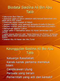 Julukan ali bin abi thalib. Pel 21 Saidina Ali Bin Abu Talib