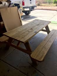 How To Stain A Lowe S Picnic Table Makeover Memaw S Way Diy Picnic Table Little Tikes Picnic Table Picnic