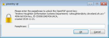 I get window, where i need enter my passphrase: Ccatax Ci Cleveland Oh Us