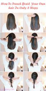 Easy Tutorial Ever To French Braid Your Hair For A Glamorous Look Braid Easy French Glam French Braids Tutorial Braids For Short Hair Short Hair Tutorial