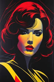 Art by John Berkey, A woman wearing g..."