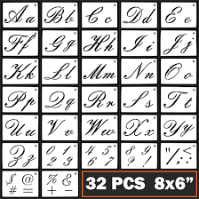 Elementary class time is still predominately pencil and paper. Caligraphy Stencil Letters Cursive Alphabet Letter Number Drawing Painting Stencils Scale Template Sets For Bullet Journal Stencil Planner Scrapbook Diy Painting Craft For Painting On Wood Amazon Ae Arts Crafts