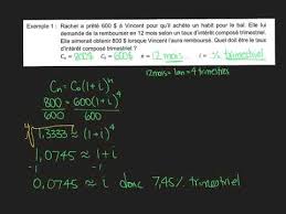 Taux D Interet Compose Youtube