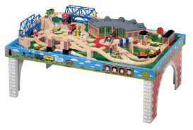 Wooden train track 8 way turn table compatible w/ thomas the train tracks. Thomas The Train Playtable