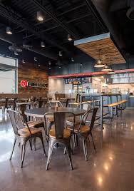 Freebirds Caste Hills Texas Featuring Our Rust Viktor Chairs Restaurant Furnitu Industrial Restaurant Design Restaurant Furniture Restaurant Interior Design