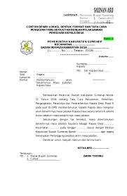 Isi dari kop surat tidak resmi biasanya tidak perlu menggunakan logo, cukup dengan mencantumkan nama pribadi dan identitas singkat saja. Lampiran Perbup Nomor 1 Tahun 2013