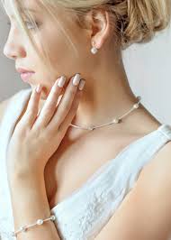 Collier mariage perles, Elena, collier de mariée, collier mariage, bijoux  mariage perle, collier mariée ivoire, Bijoux de mariée