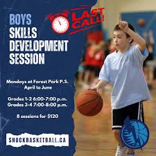 📢 Last call for registrations for the Spring Skills Development Session.  The session is designed for boys in grades 1-4 to develop their basketball  skills in a fun, engaging environment. ⏰ The