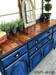 Blue Stained Wood Cabinets Navy Blue Buffet With Planked Top By Design Blue Wood Stain Ki In 2020 Blue Kitchen Cabinets Beautiful Kitchen Cabinets Diy Kitchen Cabinets