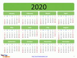 The spruce / lisa fasol these free, printable calendars for 2021 won't just keep you organized; Printable Calendar 2020 Template Free Powerpoint Template