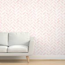 Colorful Fabrics Digitally Printed By Spoonflower Jumbo Scale Watercolor Herringbone Pink Blush Bedroom Wallpaper Accent Wall Girls Room Wallpaper Pink Girl Room
