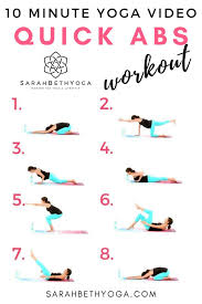 10 Minute Yoga Routine For Abs Sarah Beth Yoga In 2020 Power Yoga Workout Strength Yoga Power Yoga