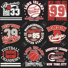 Sport Typography Graphics Logo Set T Shirt Printing Design Royalty Free Cliparts Vectors And Stock Illustration Image 47560388