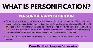 Personification Definition And Examples Of Personification In Speech Literature 7esl