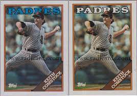 1990 topps black ink errors (detail). Keith Comstock 1988 Topps 778 Variation Comparison The Radicards Blog