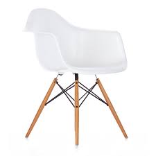 Eames plastic arm chair dax vollgepolstert beschichtet, keder schwarz. Eames Daw Stuhl Von Vitra Connox
