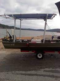 Arkansas Ingenuity Need Is The Motherhood Of Invention The Guy Needed A Bimini Top To Keep The Sun Off Of His Head So He Made Boat Canopy Boat Plans Diy Boat